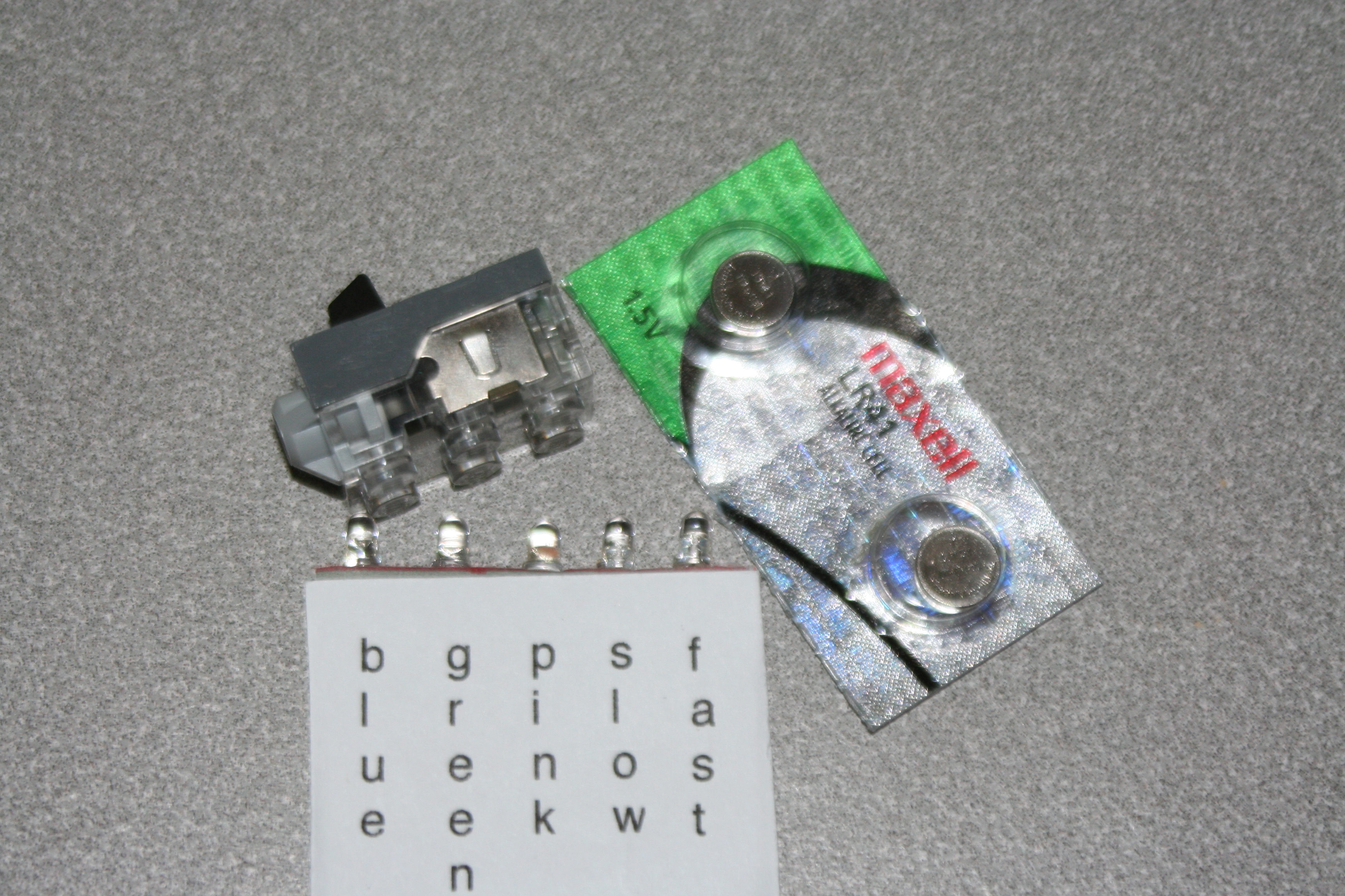 Items are shown for the parts kit to match LEGO Optics, Chapter 2.